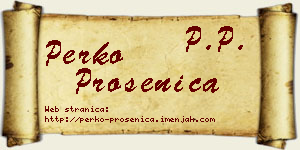Perko Prosenica vizit kartica